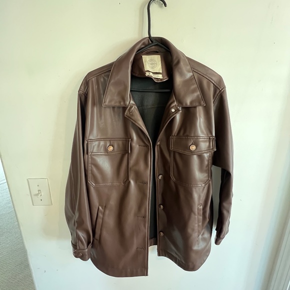 Faux brown leather - Picture 1 of 2